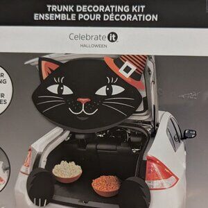 NWT Black Cat Witch Hat Halloween Trunk or Door Decorating Kit Michael's Decor